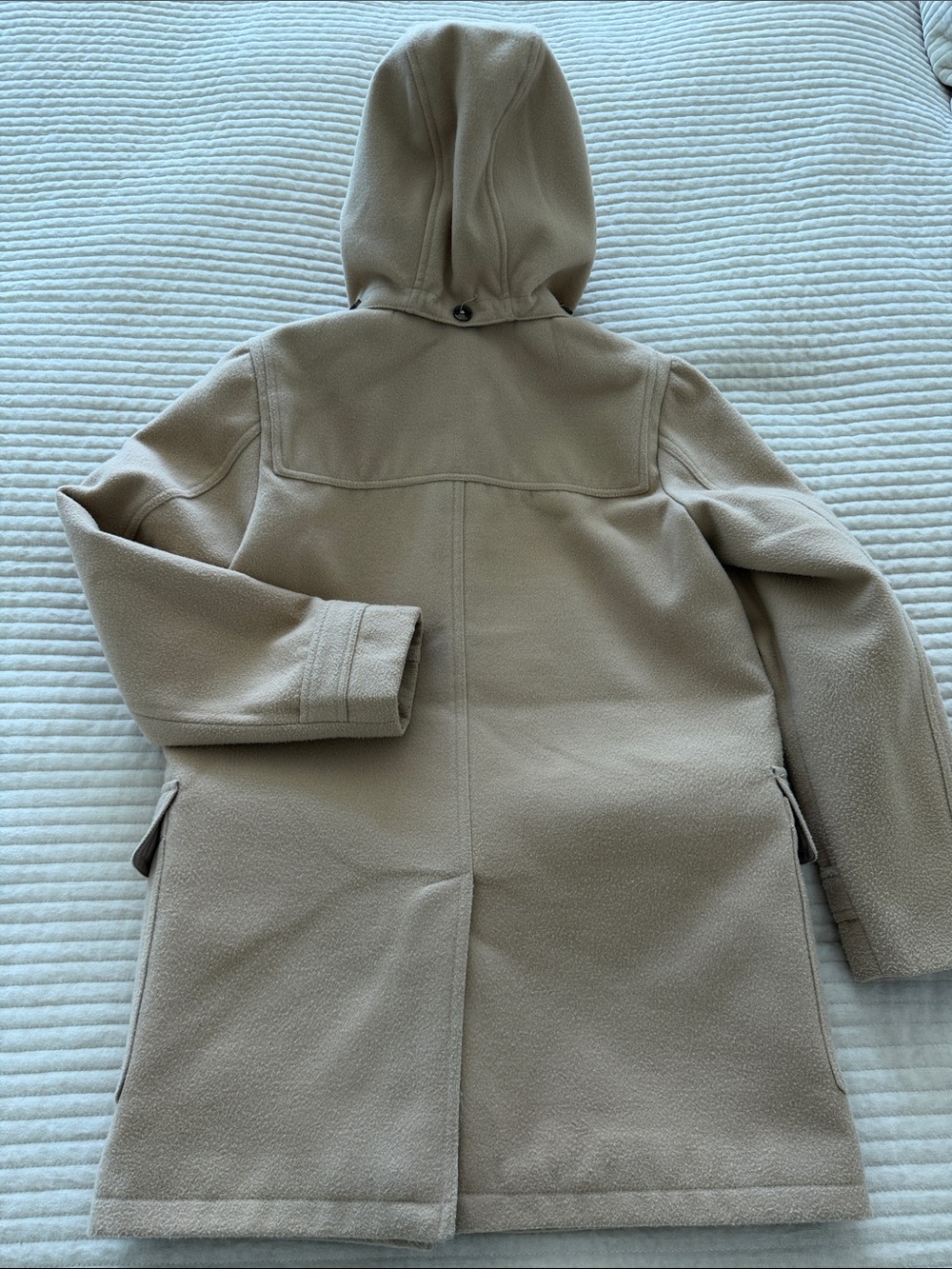 Brooks Brothers Camel Tan Wool Toggle Coat with Hood Size 12. Trench coat 🧥 - Picture 15 of 16
